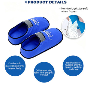 Chaussons réutilisables en gel rafraîchissant pour <span class=keywords><strong>les</strong></span> pieds, enveloppe de glace, compresse chaude <span class=keywords><strong>et</strong></span> froide pour fasciite plantaire, pieds enflés, neuropathie <span class=keywords><strong>et</strong></span> soulagement de la douleur - Product Image 2