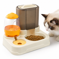 Comedero y Bebedero Automático para Mascotas 2 en 1 con Doble Recipiente Elevado para Gatos y Perros Pequeños