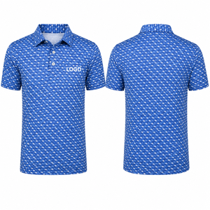 Polo de golf personnalisé pour homme, polos de performance imprimés, séchage rapide, extensible, respirant, impression intégrale, OEM ODM, marque privée - Product Image 4