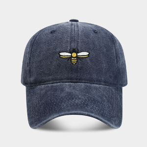 Gorra de béisbol bordada de abeja para hombre y <span class=keywords><strong>mujer</strong></span> al por mayor, gorra de béisbol retro usada de algodón lavado para deportes al aire libre, <span class=keywords><strong>gorras</strong></span> de béisbol - Product Image 3