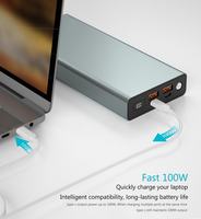 M-Queen Power Bank 30000mah Charge rapide PD 100W Power Bank Chargeur portable Powerbank Power Bank pour ordinateur portable