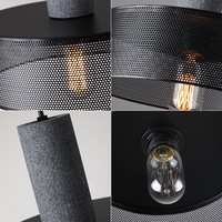 Lampe suspendue industrielle en fer forgé, luminaire décoratif en ciment, pour restaurant, bar, hôtel, salle à manger
