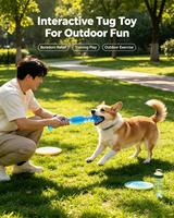 Jouet de tirage pour chien à double ventouse, bâton à mâcher durable en TPR transparent, jouet interactif autonome pour le nettoyage des dents des chiens