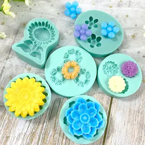 INTODIY Rolling roller printing mold Mini rose model Flip sugar cake flower mold Silicone chocolate mold