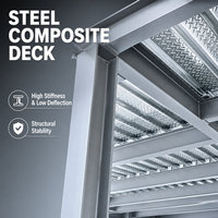 Plancher en acier galvanisé sans coulage |   Plateforme de mezzanine structurelle pour les projets de construction de bâtiments en acier pour entrepôts