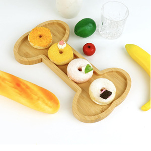 Bamboo Paw Shaped Serving <b>Tray</b> Multifunctional Dish For Party <b>Snacks</b> And Desserts - Product Image 3