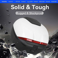 Boîte de rangement arrière universelle pour moto, antivol, 45L, étanche, en plastique, pour scooter