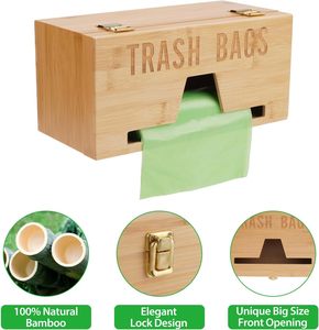 Dispensador de bolsas de <span class=keywords><strong>basura</strong></span> de bambú al por mayor, organizador de bolsas de <span class=keywords><strong>basura</strong></span> multiusos, dispensador de bolsas de <span class=keywords><strong>basura</strong></span> portarrollos debajo del <span class=keywords><strong>fregadero</strong></span> para Baño - Product Image 5