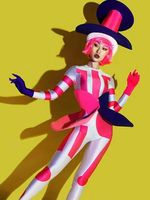 Combinaison mignonne de carnaval de parc de Gogo de forme exagérée de scène de spectacle Costumes de fête d'anniversaire tenues de danse