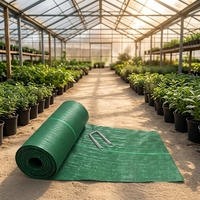 Toile de paillage noire en polypropylène tissé anti-mauvaises herbes pour l'agriculture, l'aménagement paysager et l'horticulture