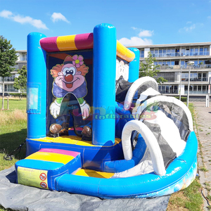 Castillo inflable comercial para niños con tobogán, tipo clown, para fiestas al aire libre. - Product Image 2