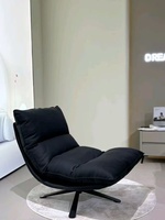 Fauteuil pivotant moderne à assise profonde, fauteuil de détente individuel rembourré et moelleux pour salon