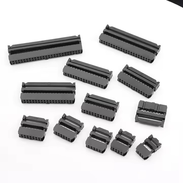IDC Copper Power Connector 6p 8p 10p 12p 14p 16 P Flat Ribbon Cable 2.54mm Pitch Wire Board Female Rectangular Dual Row 3pcs