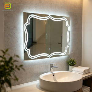 Specchio da Bagno LED Intelligente Moderno e Minimalista, Senza Cornice, Retroilluminato, con Interruttore <span class=keywords><strong>Touch</strong></span>, Rettangolare - Product Image 3