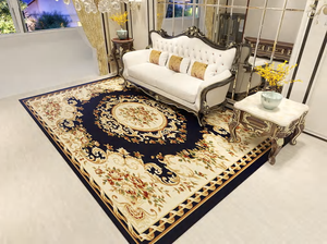 Tapis de zone écologique antidérapant en tissu Wilton tissé à la machine, à poils coupés, jacquard, pour salon et chambre à coucher - Product Image 4