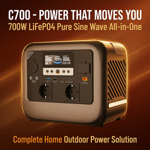 700W All-in-One Portable Power Station <b>Solar</b> <b>Generator</b> Pure Sine Wave Complete Home Outdoor Solution Kit - Product Image 5