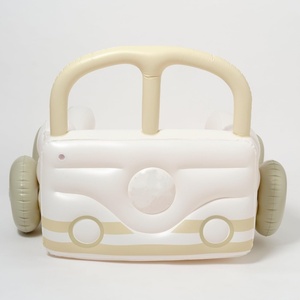 Lit gonflable en PVC avec revêtement floqué 160*120*90 CM couleur beige pour enfants, pour dormir à l'intérieur de la chambre et en camping en plein air - Product Image 3