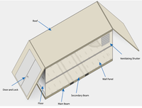 Maison Modulaire Écologique Imperméable en Panneaux Sandwich EPS Style Moderne pour Hôtels avec Garantie de 5 Ans