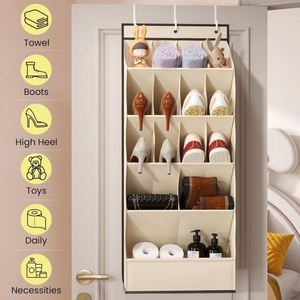 Over the Door Hanging <b>Shoe</b> Organizer 15 Large Deep Pockets 600D Oxford Fabric with Metal Hooks, Storage for <b>Shoes</b> Home Organizer - Product Image 4