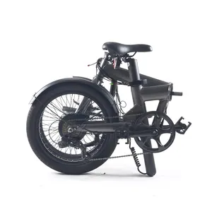 Best Design Shimano 7 Speed 48V Battery Folding Electric Bicycle With Integrated Bright Front LED Light