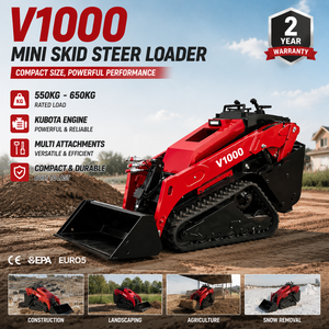 Minicargadora Compacta V1000 con Motor Diésel Kubota, Capacidad de Carga de 550 kg, Elevación <span class=keywords><strong>Vertical</strong></span>, Acoplador Rápido y Accesorios Hidráulicos - Product Image 1