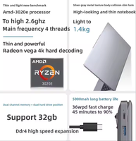 Ordinateur portable éducatif de haute configuration, 14 pouces, N4000, 8 Go de RAM, 256 Go + 512 Go SSD, fonctionnalités sans fil, pour les études