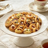 Délicieux et esthétique : Biscuit pizza aux amandes, même style que les célébrités d'Internet, avec de grosses noix visibles