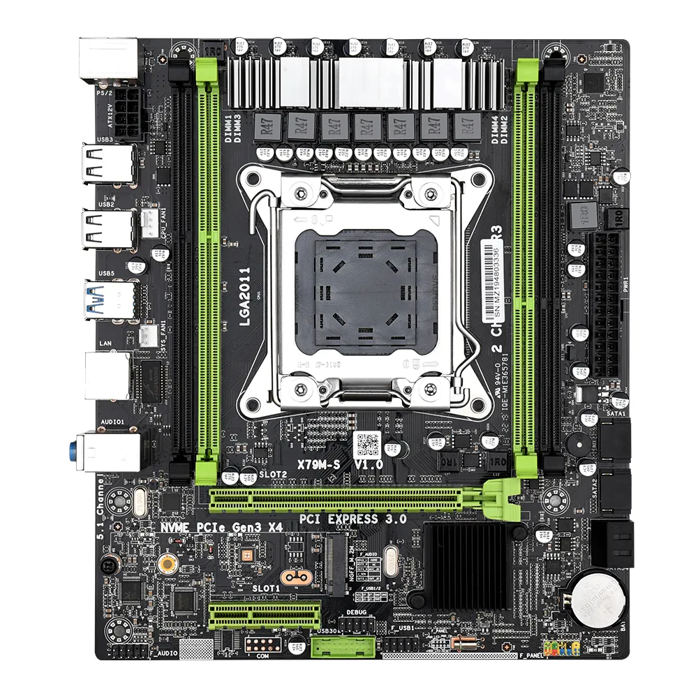 Vendita calda ad alta velocità lga2011 x79 Chipset ddr3 64GB x 79 m-s 2.0 Gaming Mainboard socket x79m-s 2.0 scheda madre disponibile