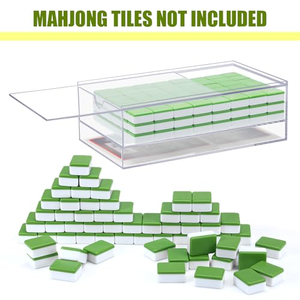 Caja de Almacenamiento Gruesa Personalizada, Contenedor Transparente de Acrílico para Exhibición de Fichas de Mahjong con Tapa Deslizante - Product Image 4
