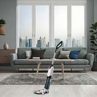 Aspirateur à main sans fil 3 en 1 pour sols humides et secs, moteur sans balais, affichage LED haute puissance, autonomie de 50 minutes, pour la maison et l'hôtel