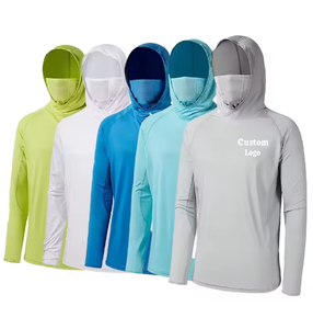 <span class=keywords><strong>Camicia</strong></span> da Pesca Personalizzata in Poliestere <span class=keywords><strong>a</strong></span> <span class=keywords><strong>Maniche</strong></span> <span class=keywords><strong>Corte</strong></span> con Protezione UV, Cappuccio e Design Sublimato SPF UPF 50 - Product Image 2
