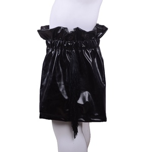 Pantalones cortos de moda para niña con borlas de cuero y estampados, pantalones cortos de bebé con cintura de papel y mariposas para niña pequeña - Product Image 4