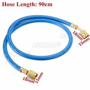 Manguera de Carga para Aire Acondicionado R134A de 90CM, Adaptador de Recarga de Refrigerante, Tubo de Refrigerante de 15MM para R410a R22 R12 1/4" SAE - Product Image 4