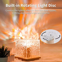 Lampe de table de bureau LED avec télécommande 16 RGB couleur changeante Aurora Glow Lamp Cube Ocean Wave Night Light Projector