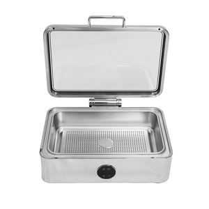 Réchaud électrique rectangulaire en acier inoxydable sans eau de qualité supérieure 9L pour hôtels et banquets - Product Image 4