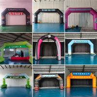 Arco Inflable Personalizado para Meta de Maratón, Color Degradado, Tela Oxford, 8m 15m, para Carreras