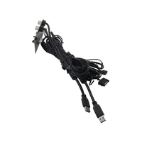 Châssis USB panneau avant câble double USB 3.0 fil d'extension interrupteur d'alimentation carte PCB 4 * LED carte mère câble de connexion pour ordinateur