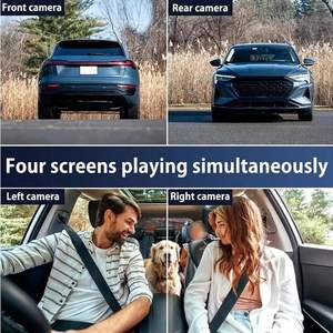 กล้องติดรถยนต์แบบพาโนรามา 360 องศา ความละเอียด 1080P หน้าจอ 2 นิ้ว 4 เลนส์ ตรวจจับการชน ตรวจจับการเคลื่อนไหว บันทึกวิดีโอข้ามประเทศ - Product Image 6