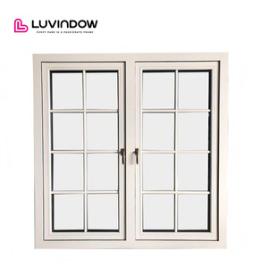 Fenêtre en baie blanche de qualité supérieure Extérieur Dernière conception en bois Fenêtres à battant à rupture thermique Matériau en aluminium insonorisé - Product Image 5