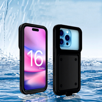 Étui de téléphone étanche IPX8 pour la plongée, pochette de protection sous-marine avec protection à 360° et charge sans fil, design sportif unisexe