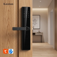Kasman SOURCE PRIX Porte en bois Serrures intelligentes Matière Certifiée Maison Intérieur Biométrique Serrure de porte intelligente pour Bungalow Entrée principale