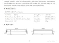 LTECH Répéteur de puissance à tension constante 3 canaux étanche Contrôleur d'amplificateur de puissance LED 5-24v 3A 216W IP67