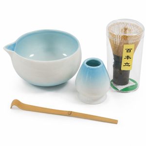 Ensemble de <span class=keywords><strong>matcha</strong></span> en céramique bleu dégradé de luxe, kit personnalisé, ensemble cadeau de <span class=keywords><strong>matcha</strong></span> pour les vendeurs en ligne - Product Image 4