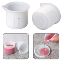 Early Riser 50ml Silicone Peinture Résine Verser Split Tasse À Mesurer Fluide Art Verser Tasse pour Fluide Art Acrylique Peinture Résine Artisanat