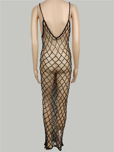 Crochet <span class=keywords><strong>maille</strong></span> longue Bikini couvrir brillant perle maillot de bain couverture vêtements de plage femme robe de plage paréo <span class=keywords><strong>Mayo</strong></span> Playa maillots de bain Robe - Product Image 6