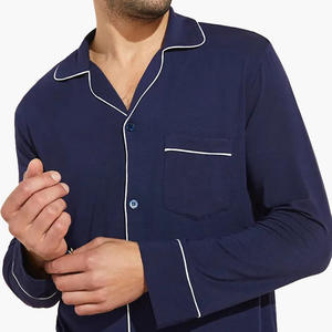 Pijamas de bambú personalizados para hombre, pijamas de lujo para hombre, ropa de dormir de alta calidad, pijamas premium para hombre, pijamas de bambú - Product Image 4