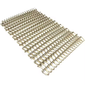 Cinturón de malla de alambre en espiral de tejido equilibrado doble de acero inoxidable al mejor precio de fábrica de alta calidad para Paleta de huevos - Product Image 1