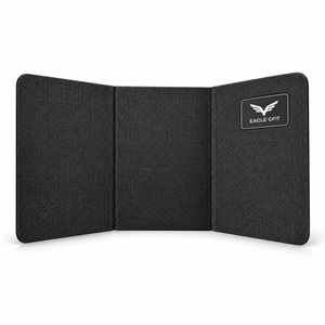 Custom Logo Pu Leather Waterproof Portable Promotional Gift for Office <b>Laptop</b> Bulk Wholesale 3-Fold <b>Mouse</b> Pad - Product Image 5