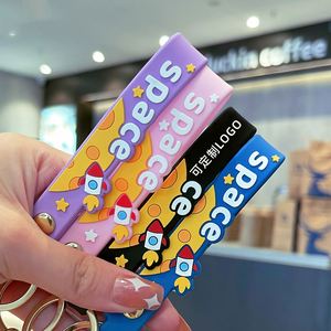 3D PVC Keychain Kawaii Dễ thương phim hoạt hình Keyring Gấu Bông Móc Chìa Khóa Cậu bé cô gái sáng tạo mát mẻ phong cách Phi Hành Gia chơi gấu Keychain Kid - Product Image 5