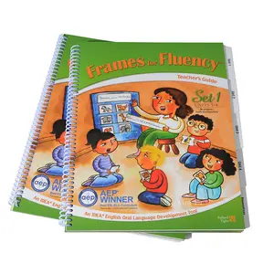 Publicar atividade de crianças livro de impressão personalizado espiral fio encadernação à granel casa impressão livro criança